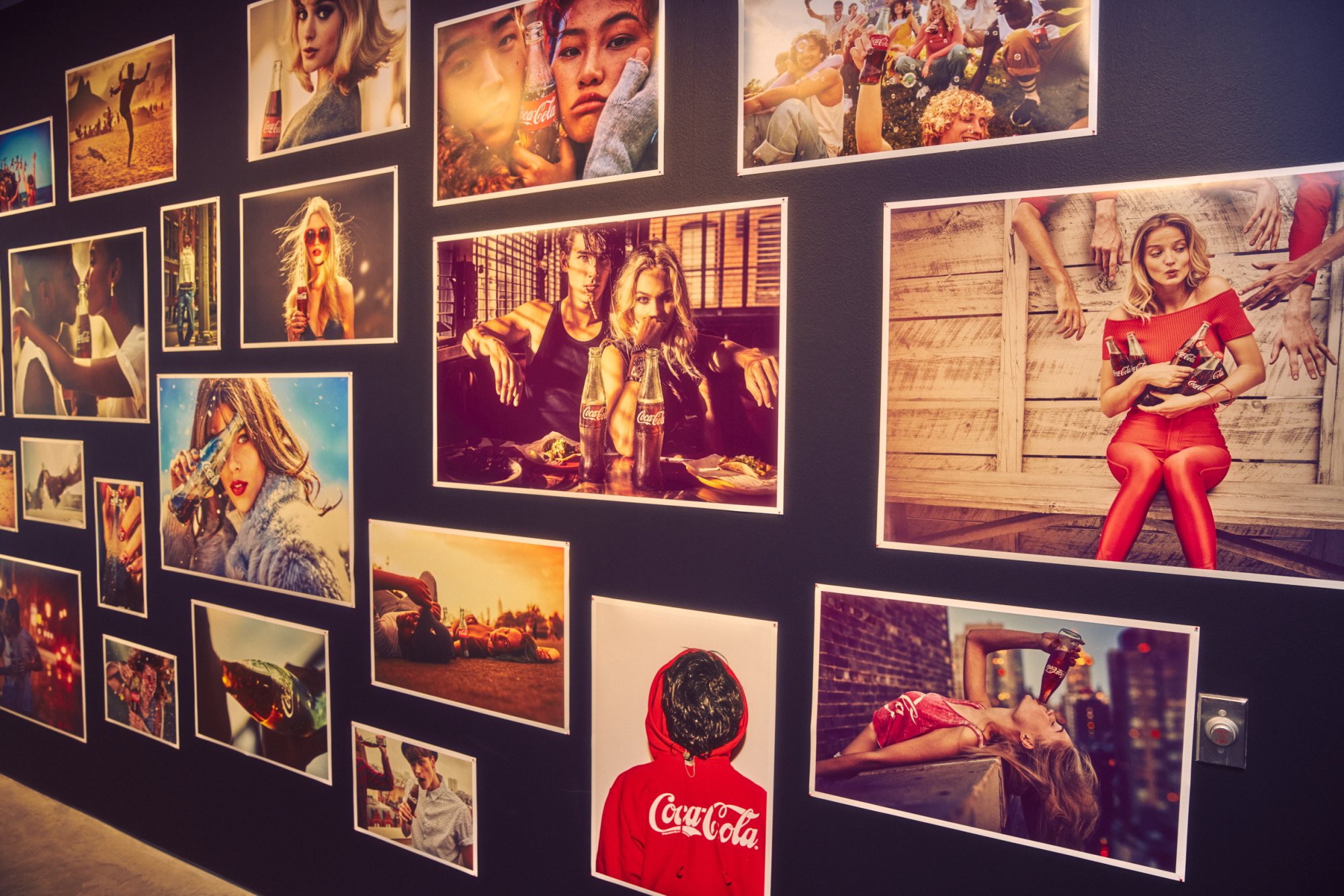 Photos on wall