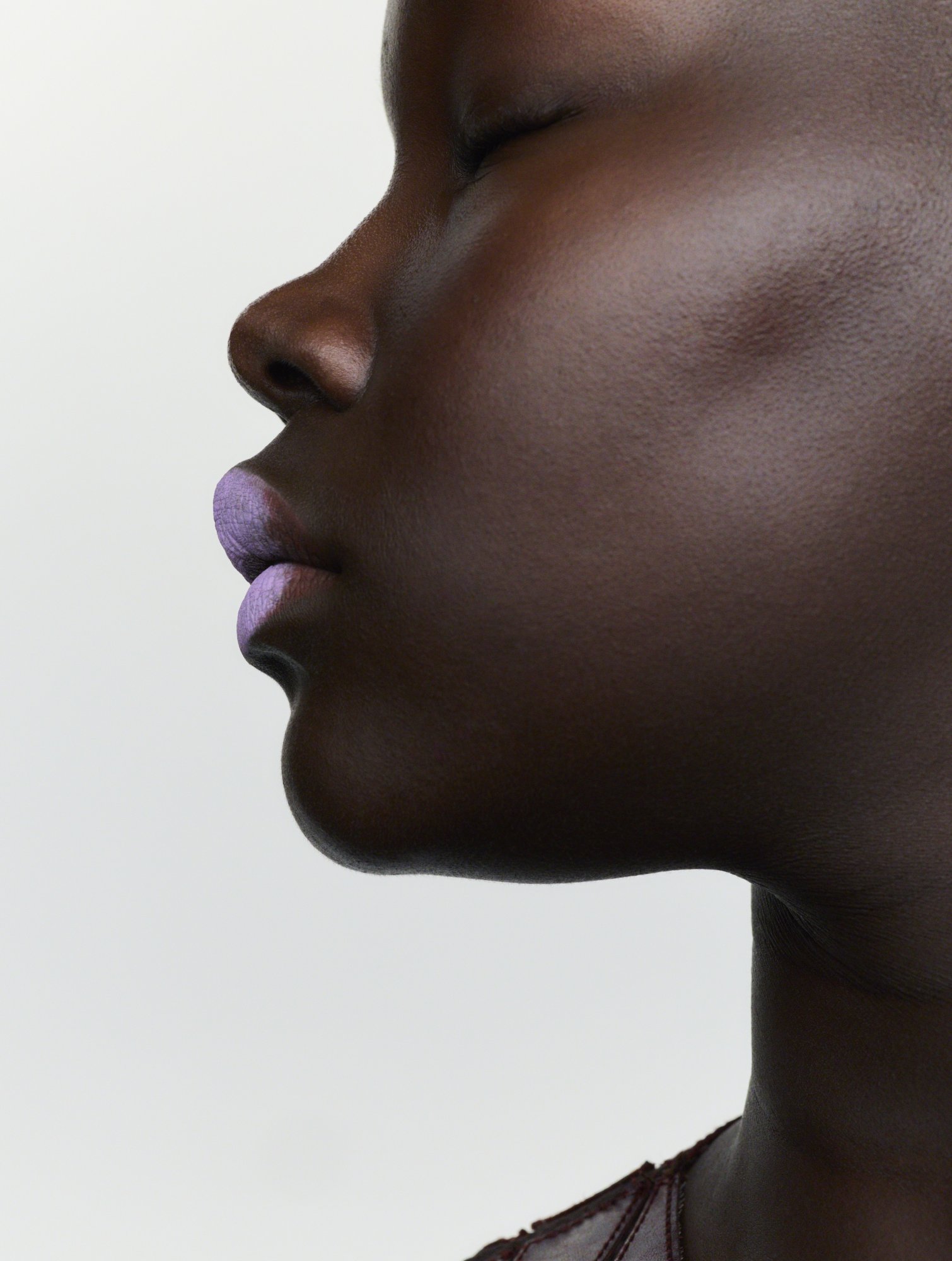 Skin upclose with Lipstick 